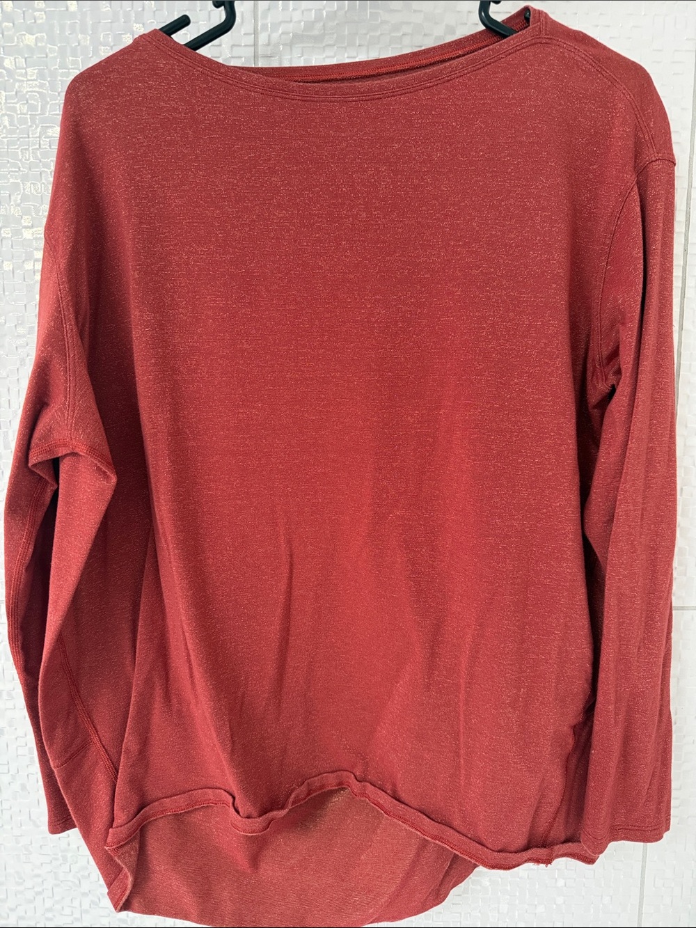 lululemon athletica Long-Sleeve Top in Rust Red